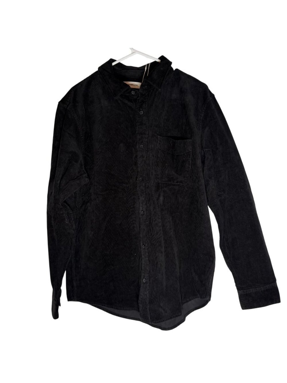 Everlane The Classic Shirt Black Corduroy Men's Size Large NWT